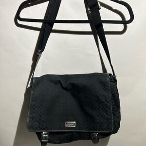 Coach Black Signature Messenger/ Crossbody Bag